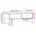 Miniatyrbilde 10 av 11: vidaXL Salongbord svart 101x49x39,5 cm konstruert tre