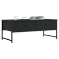 Miniatyrbilde 11 av 11: vidaXL Salongbord svart 101x49x39,5 cm konstruert tre
