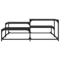 Miniatyrbilde 3 av 9: vidaXL Salongbord svart 107x107x40 cm konstruert tre