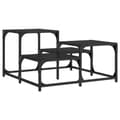 Miniatyrbilde 5 av 9: vidaXL Salongbord svart 68x68x40 cm konstruert tre
