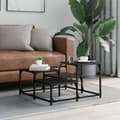 Miniatyrbilde 2 av 9: vidaXL Salongbord svart 68x68x40 cm konstruert tre