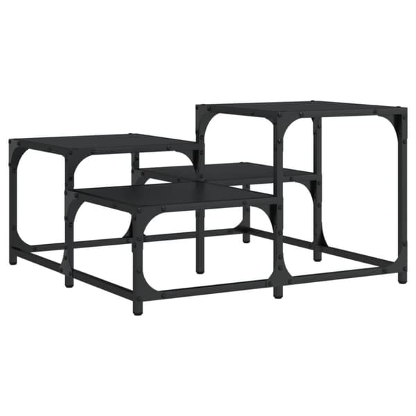 vidaXL Salongbord svart 68x68x40 cm konstruert tre