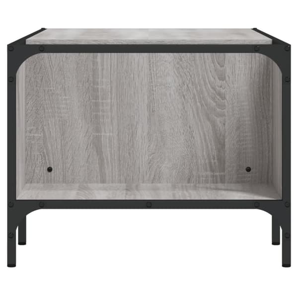 vidaXL Soffbord med hylla grå sonoma 100x51x40 cm konstruerat trä