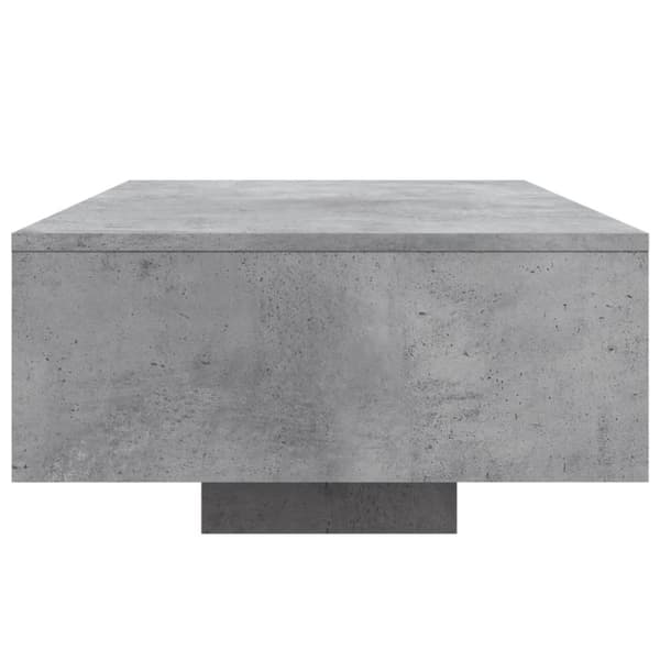 vidaXL Salongbord med LED-lys betonggrå 85x55x31 cm