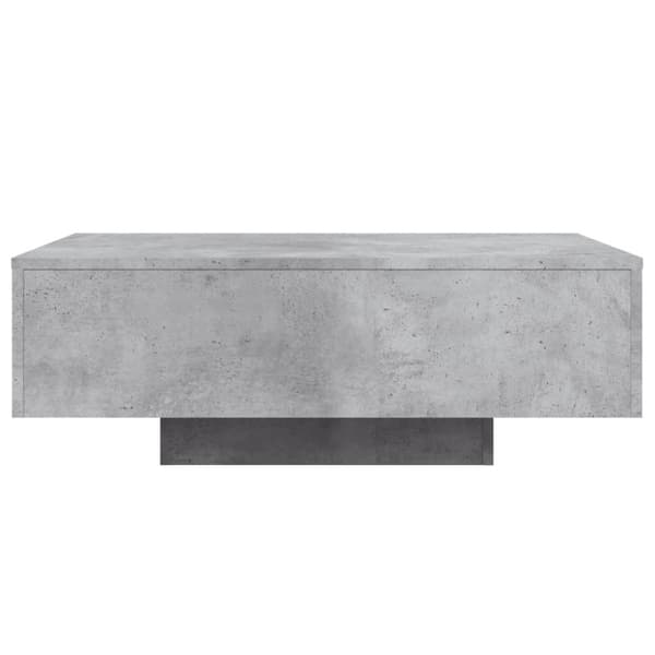 vidaXL Salongbord med LED-lys betonggrå 85x55x31 cm
