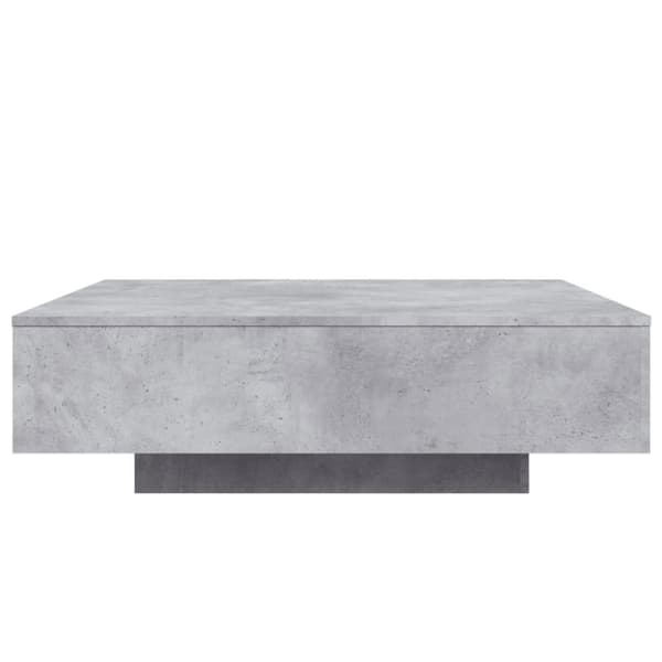 vidaXL Salongbord med LED-lys betonggrå 100x100x31 cm