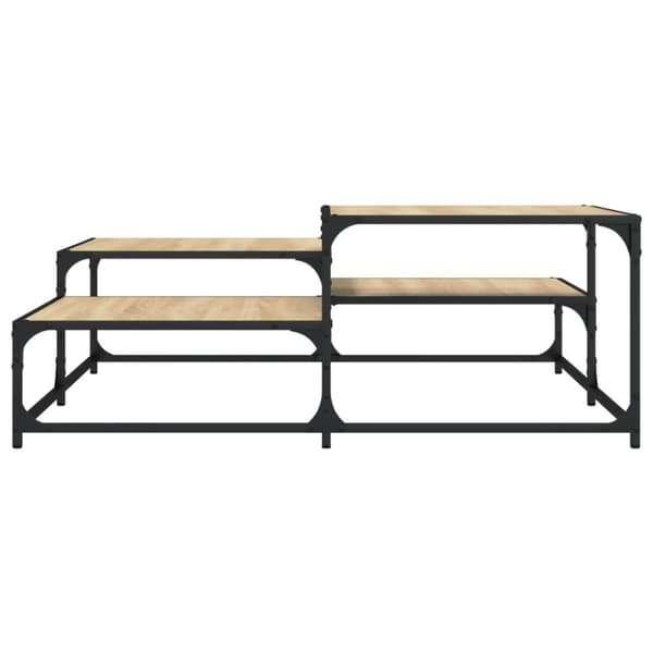 vidaXL sofabord 107x107x40 cm konstrueret træ sonoma-eg
