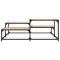 Miniatyrbillede 3 af 9: vidaXL sofabord 107x107x40 cm konstrueret træ sonoma-eg
