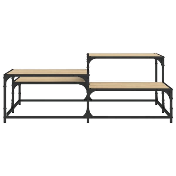vidaXL sofabord 107x107x40 cm konstrueret træ sonoma-eg