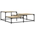 Miniatyrbillede 5 af 9: vidaXL sofabord 107x107x40 cm konstrueret træ sonoma-eg