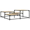 Miniatyrbillede 1 af 9: vidaXL sofabord 107x107x40 cm konstrueret træ sonoma-eg