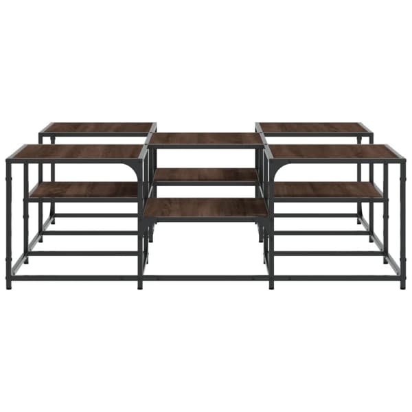 vidaXL Salongbord røkt eik 121x121x40 cm konstruert tre