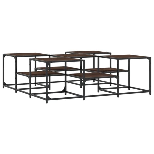 vidaXL Salongbord røkt eik 121x121x40 cm konstruert tre