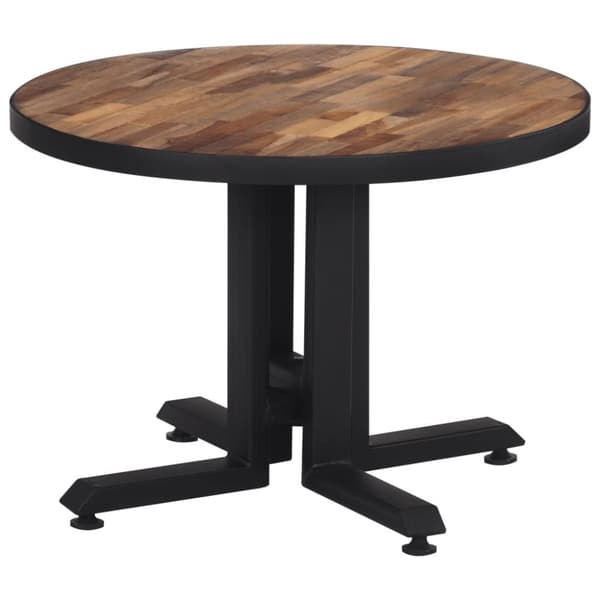 vidaXL sofabord Ø55x40 cm rundt massivt genbrugsteak