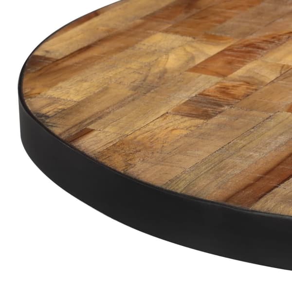 vidaXL sofabord Ø55x40 cm rundt massivt genbrugsteak
