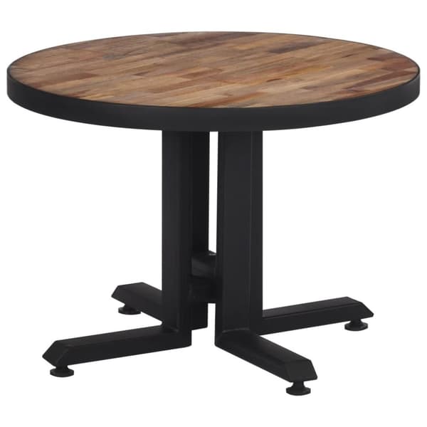 vidaXL sofabord Ø55x40 cm rundt massivt genbrugsteak