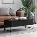 Miniatyrbillede 2 af 11: vidaXL sofabord 101x49x39,5 cm konstrueret træ sort