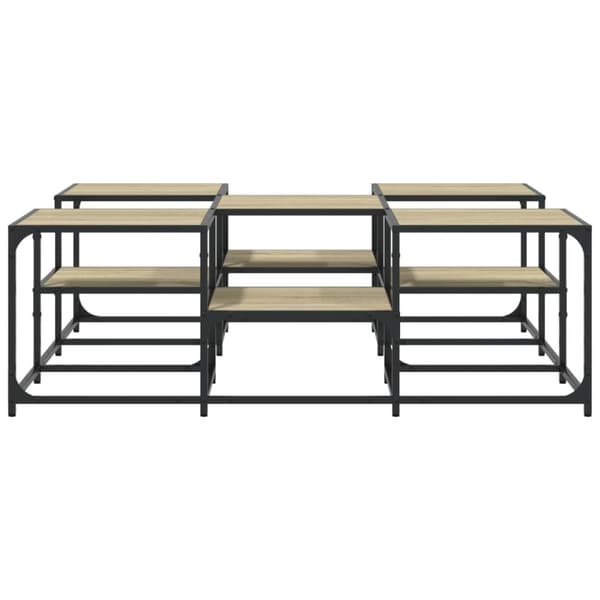 vidaXL Salongbord Sonoma eik 121x121x40 cm konstruert tre
