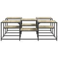 Miniatyrbilde 5 av 10: vidaXL Salongbord Sonoma eik 121x121x40 cm konstruert tre