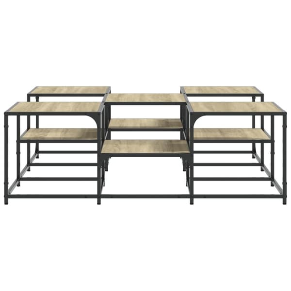 vidaXL Salongbord Sonoma eik 121x121x40 cm konstruert tre