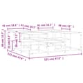 Miniatyrbilde 9 av 10: vidaXL Salongbord Sonoma eik 121x121x40 cm konstruert tre