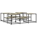 Miniatyrbilde 1 av 10: vidaXL Salongbord Sonoma eik 121x121x40 cm konstruert tre