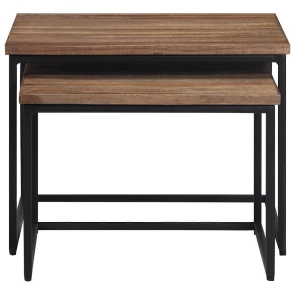 vidaXL Stablebare sofabord 2 stk heltre teak
