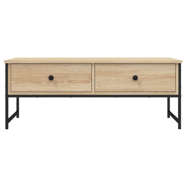 vidaXL sofabord 101x49x39,5 cm konstrueret træ sonoma-eg