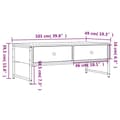 Miniatyrbillede 10 af 11: vidaXL sofabord 101x49x39,5 cm konstrueret træ sonoma-eg