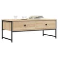 Miniatyrbillede 11 af 11: vidaXL sofabord 101x49x39,5 cm konstrueret træ sonoma-eg