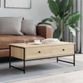 Miniatyrbillede 2 af 11: vidaXL sofabord 101x49x39,5 cm konstrueret træ sonoma-eg