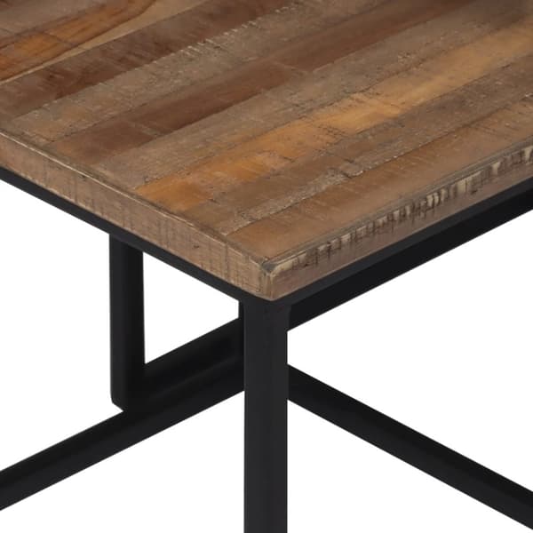 vidaXL Satsbord 3 delar massiv teak