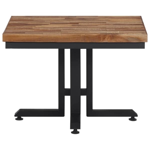 vidaXL Soffbord 55x55x40 cm massiv återvunnen teak