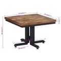Miniatyrbillede 8 af 8: vidaXL sofabord 55x55x40 cm massivt genbrugsteak
