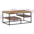 Miniatyrbillede 8 af 10: vidaXL sofabord 90x50x39 cm massivt genbrugsteak