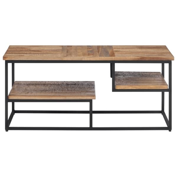 vidaXL Soffbord 90x50x39 cm massiv återvunnen teak