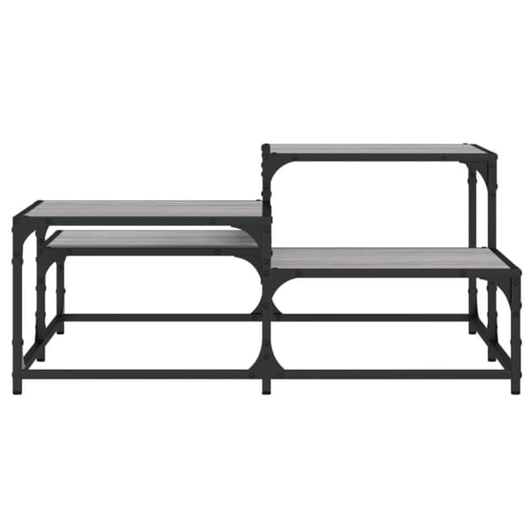 vidaXL Sohvapöytä harmaa Sonoma 87,5x87,5x40 cm tekninen puu