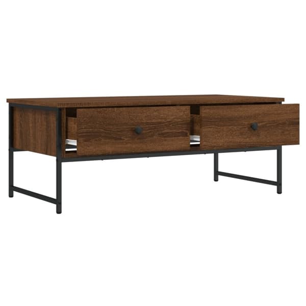 vidaXL Sohvapöytä ruskea tammi 101x49x39,5 cm tekninen puu