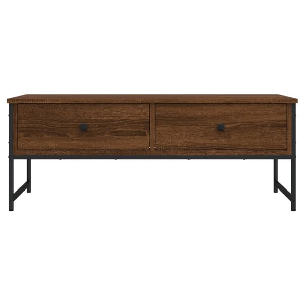 vidaXL Sohvapöytä ruskea tammi 101x49x39,5 cm tekninen puu