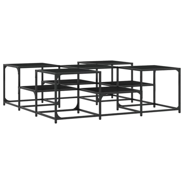 vidaXL Salongbord svart 121x121x40 cm konstruert tre