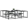 Miniatyrbillede 3 af 10: vidaXL sofabord 121x121x40 cm konstrueret træ sort
