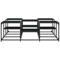 Miniatyrbillede 4 af 10: vidaXL sofabord 121x121x40 cm konstrueret træ sort