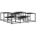 Miniatyrbillede 6 af 10: vidaXL sofabord 121x121x40 cm konstrueret træ sort
