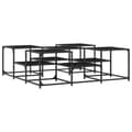 Miniatyrbillede 1 af 10: vidaXL sofabord 121x121x40 cm konstrueret træ sort