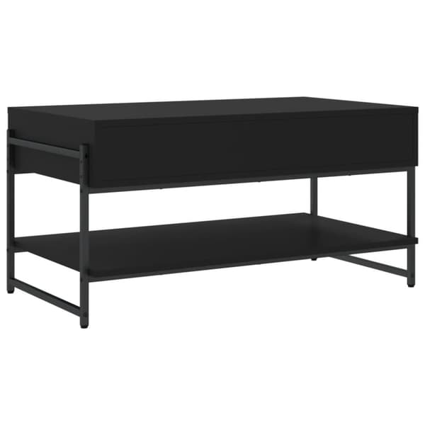 vidaXL Soffbord svart 90x50x45 cm konstruerat trä