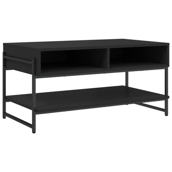 vidaXL Soffbord svart 90x50x45 cm konstruerat trä
