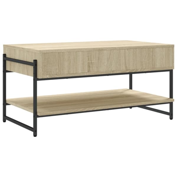 vidaXL sofabord 90x50x45 cm konstrueret træ sonoma-eg