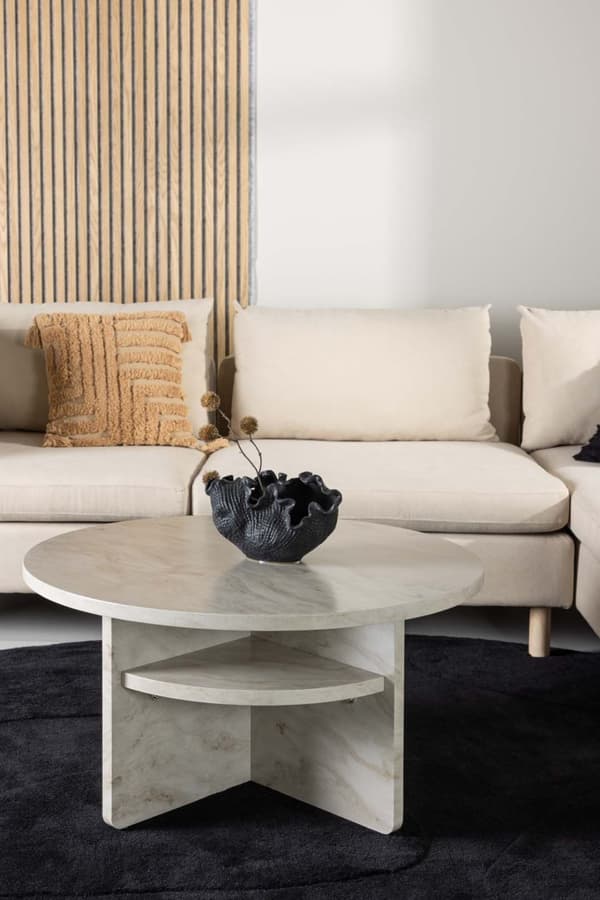 Ålesund sofabord Ø85cm beige.