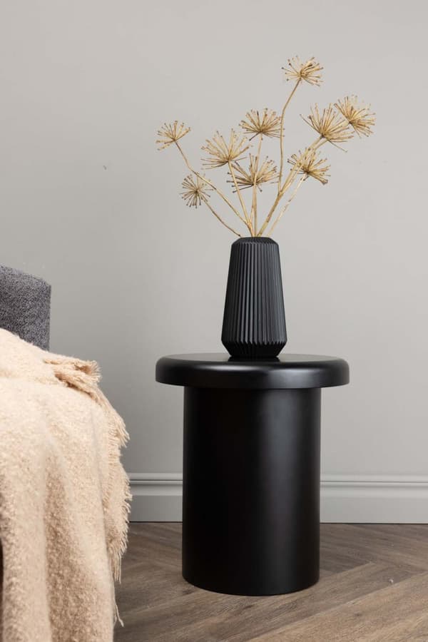 Namsos sofabord , sidebord Ø40cm sort.