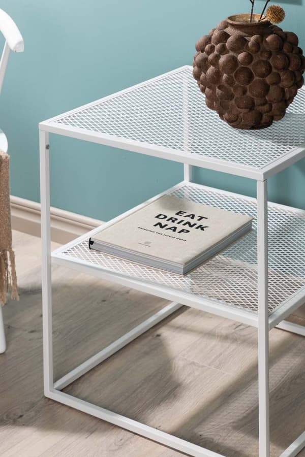 Netz soffbord , sidobord vit.